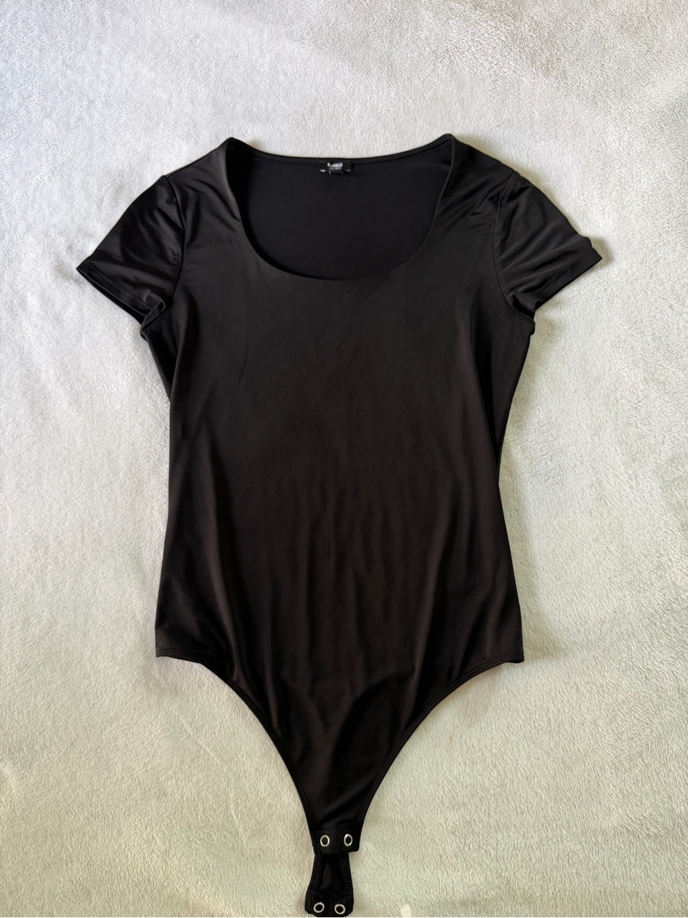 Express Black Scoop Neck Short Sleeve Bodysuit